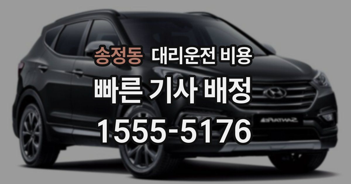 송정동 대리운전 가격