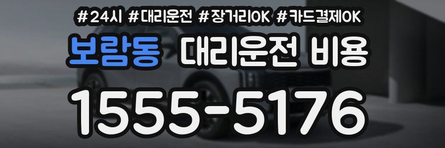보람동 대리운전 비용