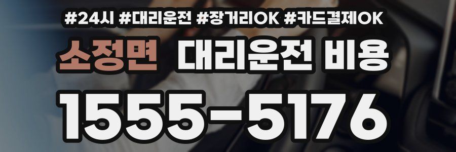 소정면 대리운전 비용