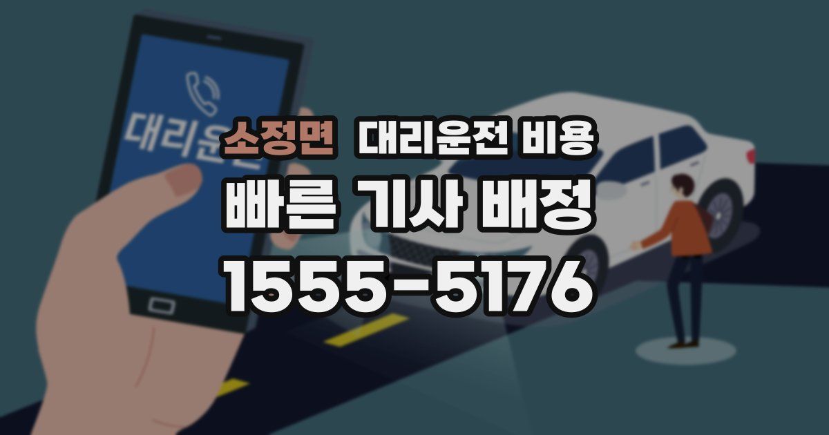 소정면 대리운전 가격