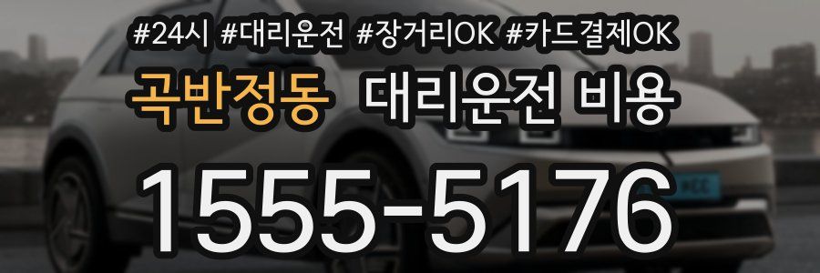 곡반정동 대리운전 비용