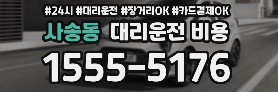 사송동 대리운전 비용