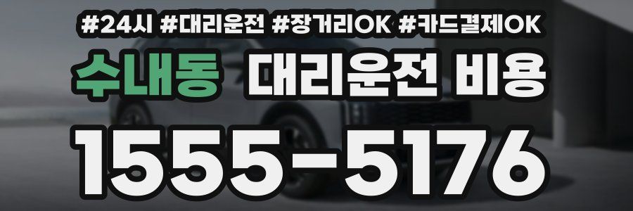 수내동 대리운전 비용