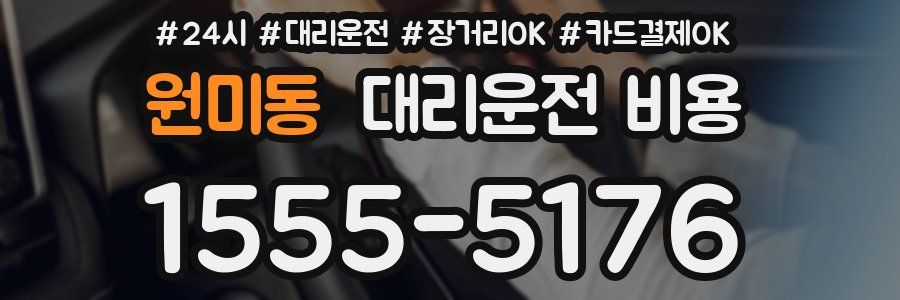원미동 대리운전 비용