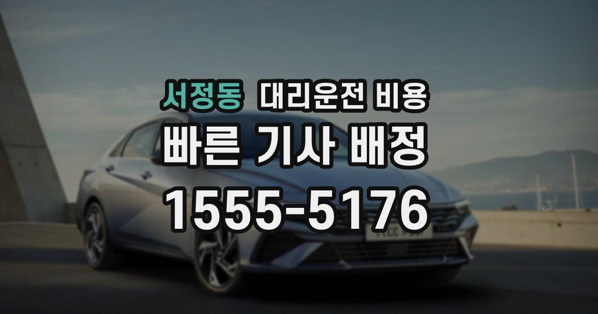 서정동 대리운전 가격