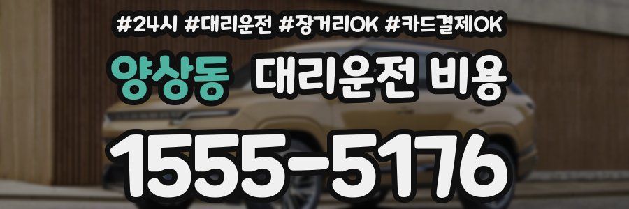 양상동 대리운전 비용