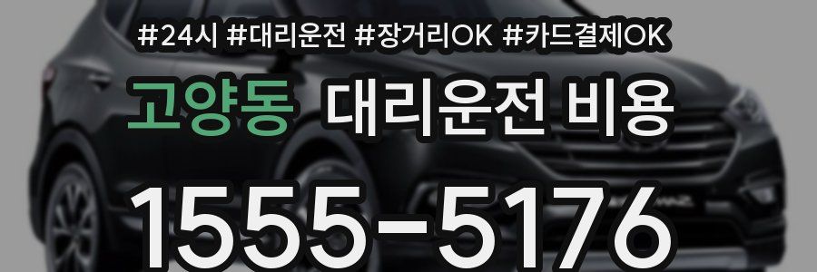 고양동 대리운전 비용