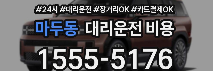 마두동 대리운전 비용
