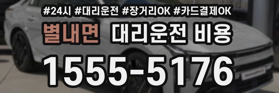 별내면 대리운전 비용