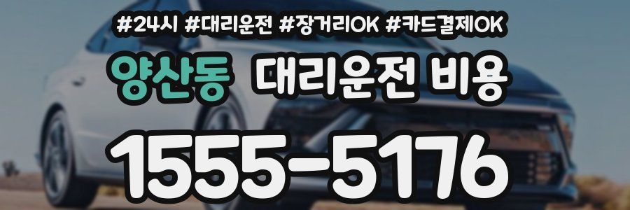 양산동 대리운전 비용