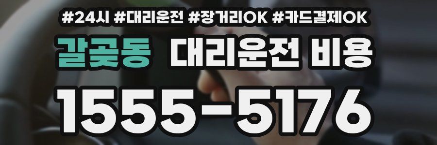 갈곶동 대리운전 비용