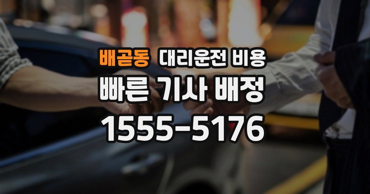 배곧동 대리운전 가격