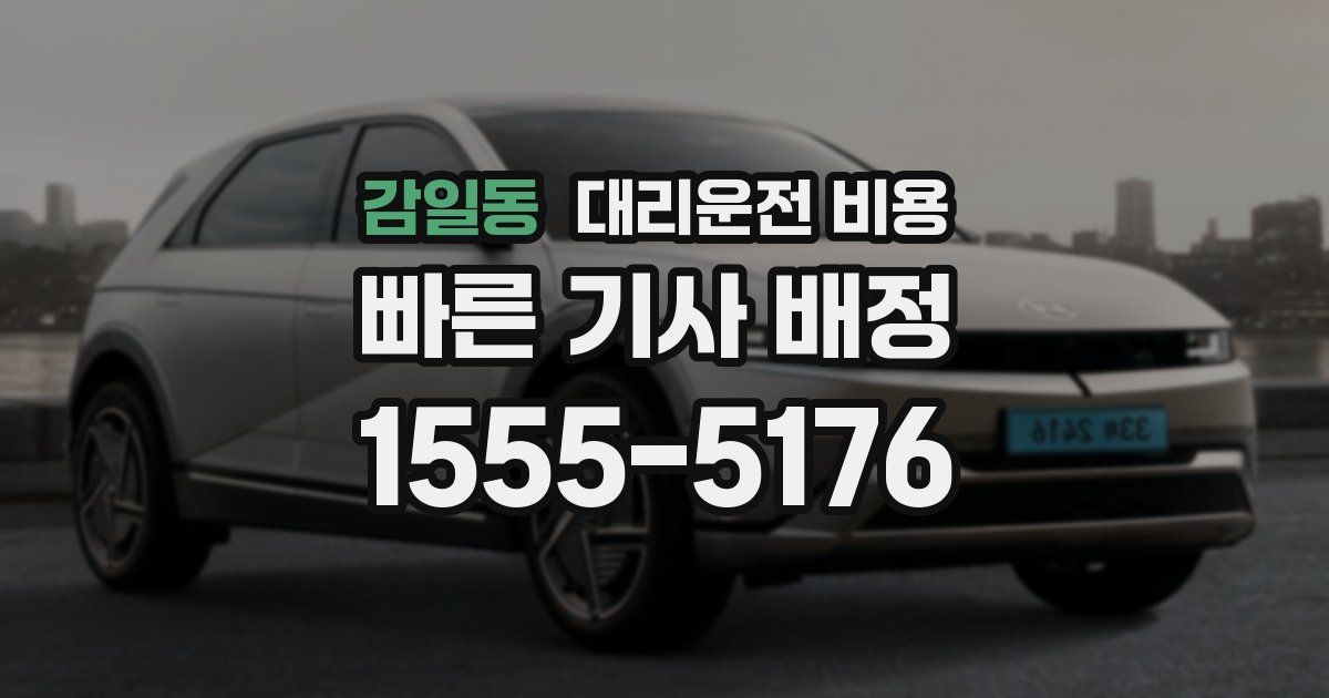 감일동 대리운전 가격