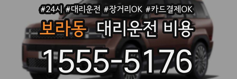 보라동 대리운전 비용