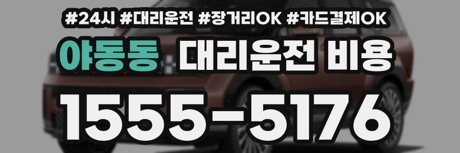 야동동 대리운전 비용