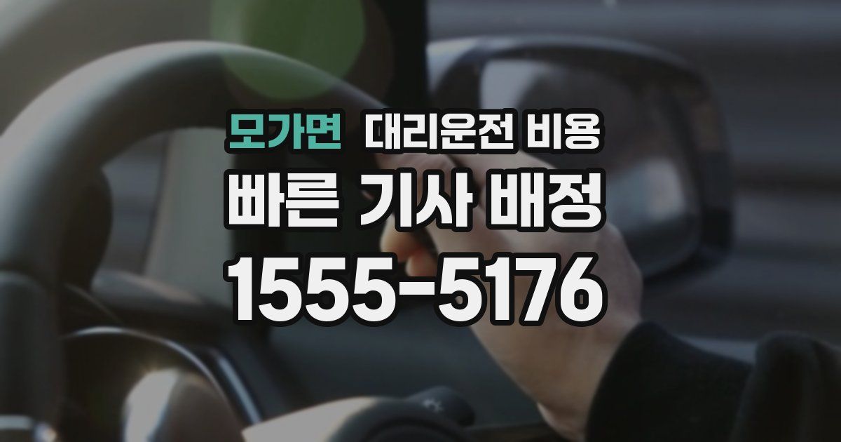 모가면 대리운전 가격