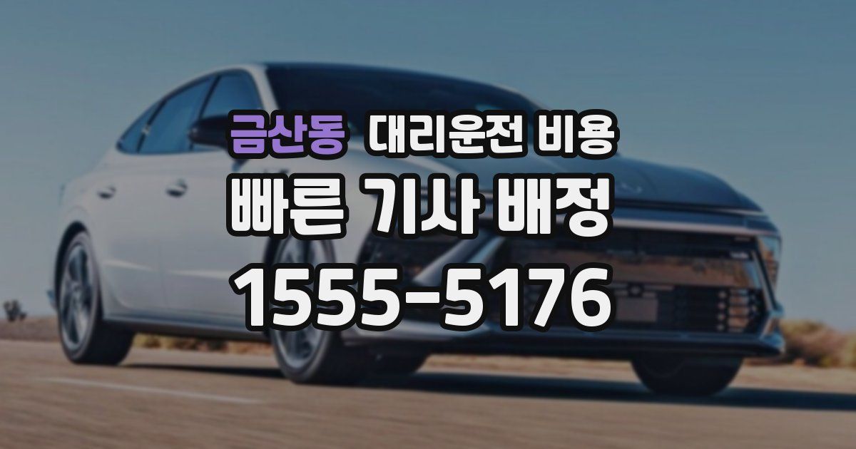 금산동 대리운전 가격