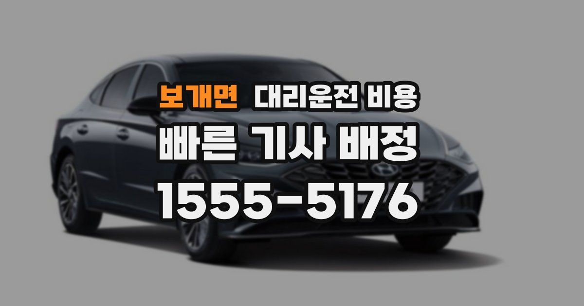 보개면 대리운전 가격