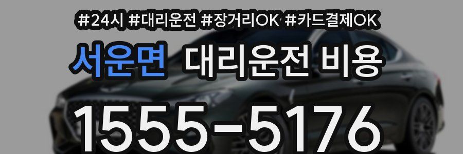 서운면 대리운전 비용