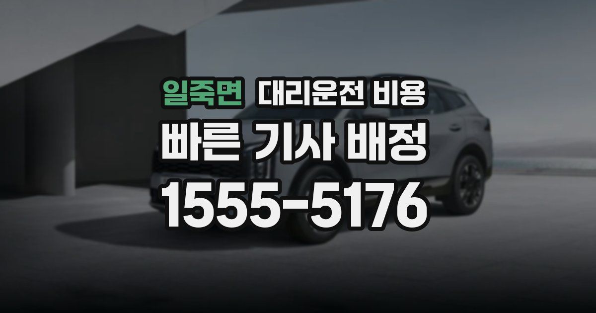 일죽면 대리운전 가격