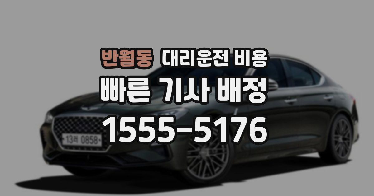 반월동 대리운전 가격