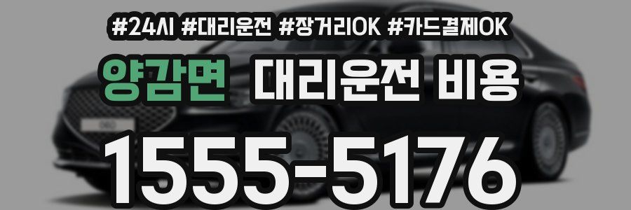 양감면 대리운전 비용