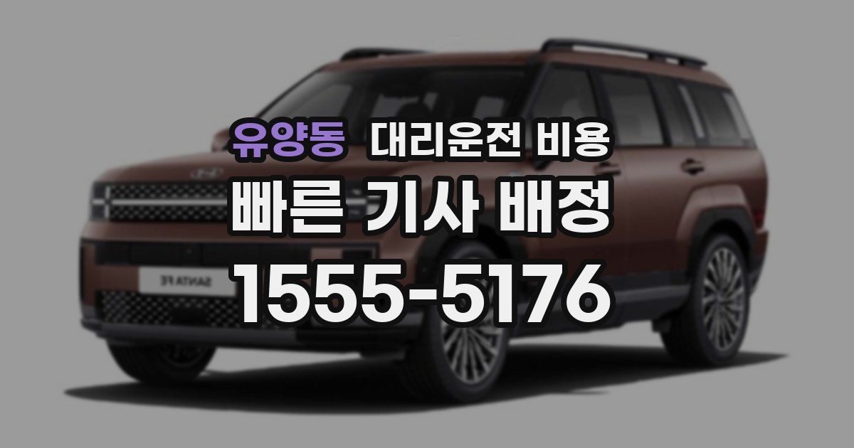 유양동 대리운전 가격