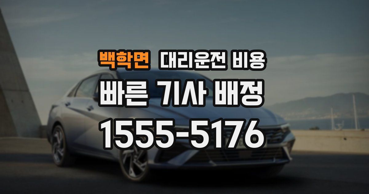 백학면 대리운전 가격