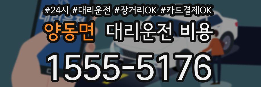 양동면 대리운전 비용