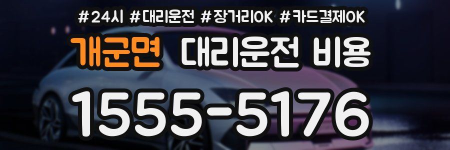 개군면 대리운전 비용