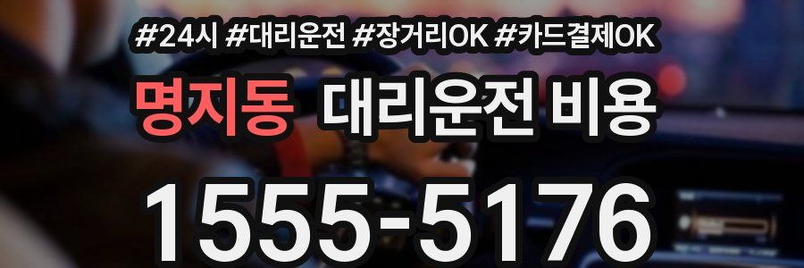 명지동 대리운전 비용