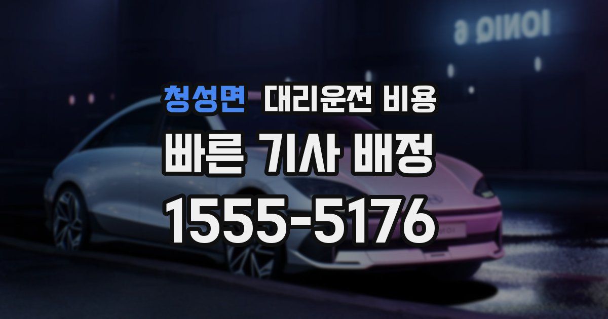 청성면 대리운전 가격