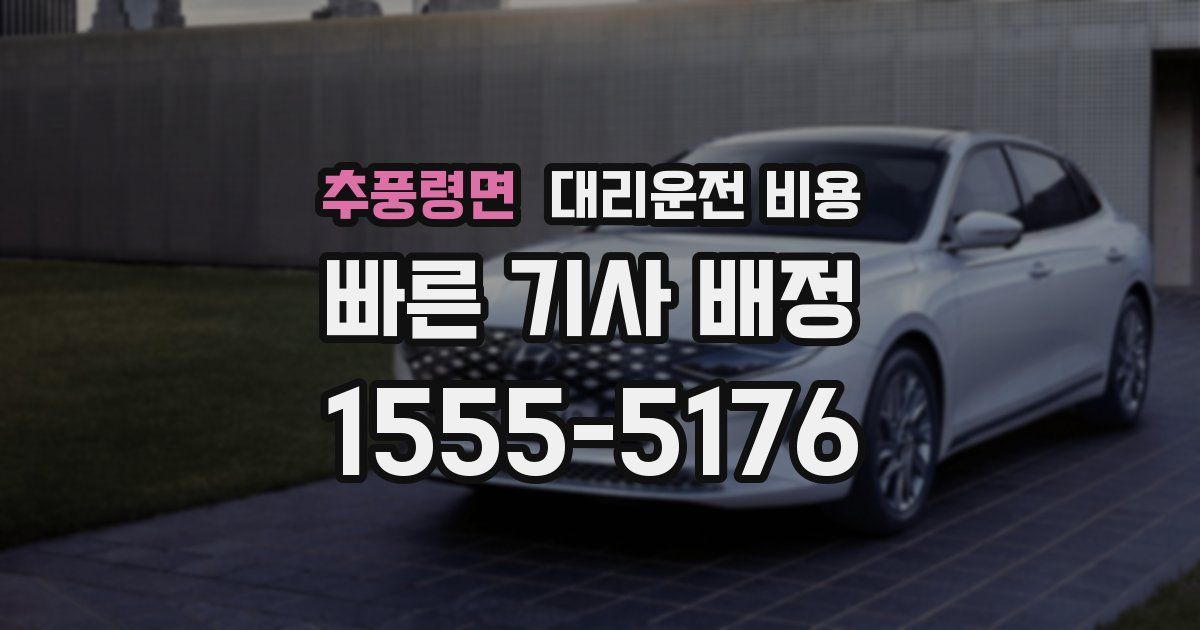 추풍령면 대리운전 가격