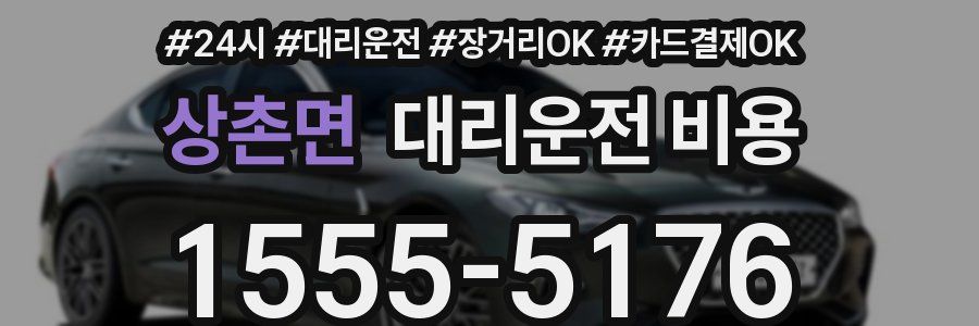 상촌면 대리운전 비용