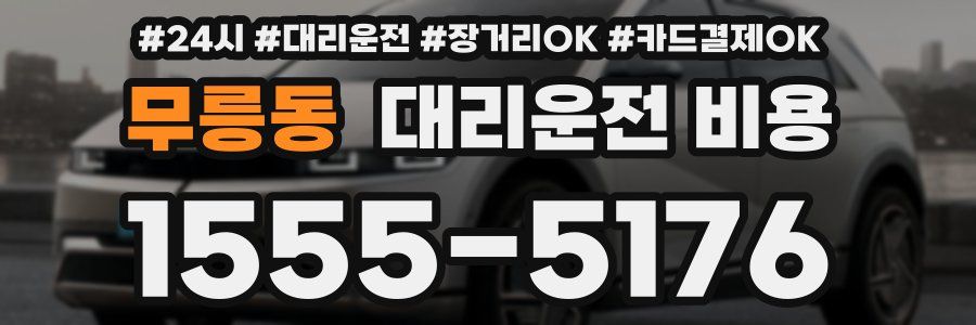 무릉동 대리운전 비용