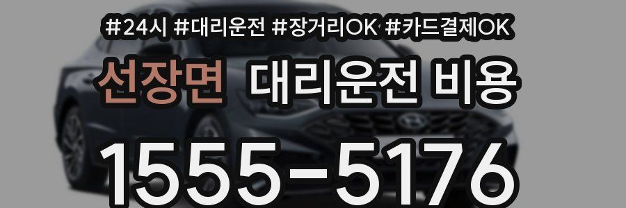 선장면 대리운전 비용