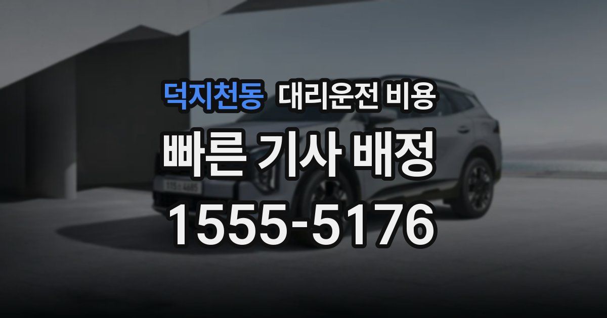 덕지천동 대리운전 가격