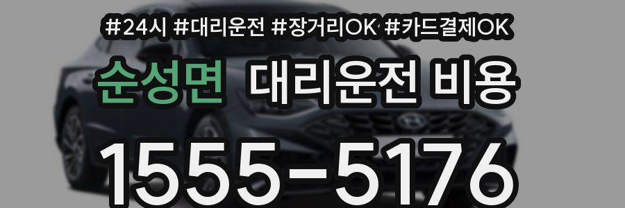 순성면 대리운전 비용