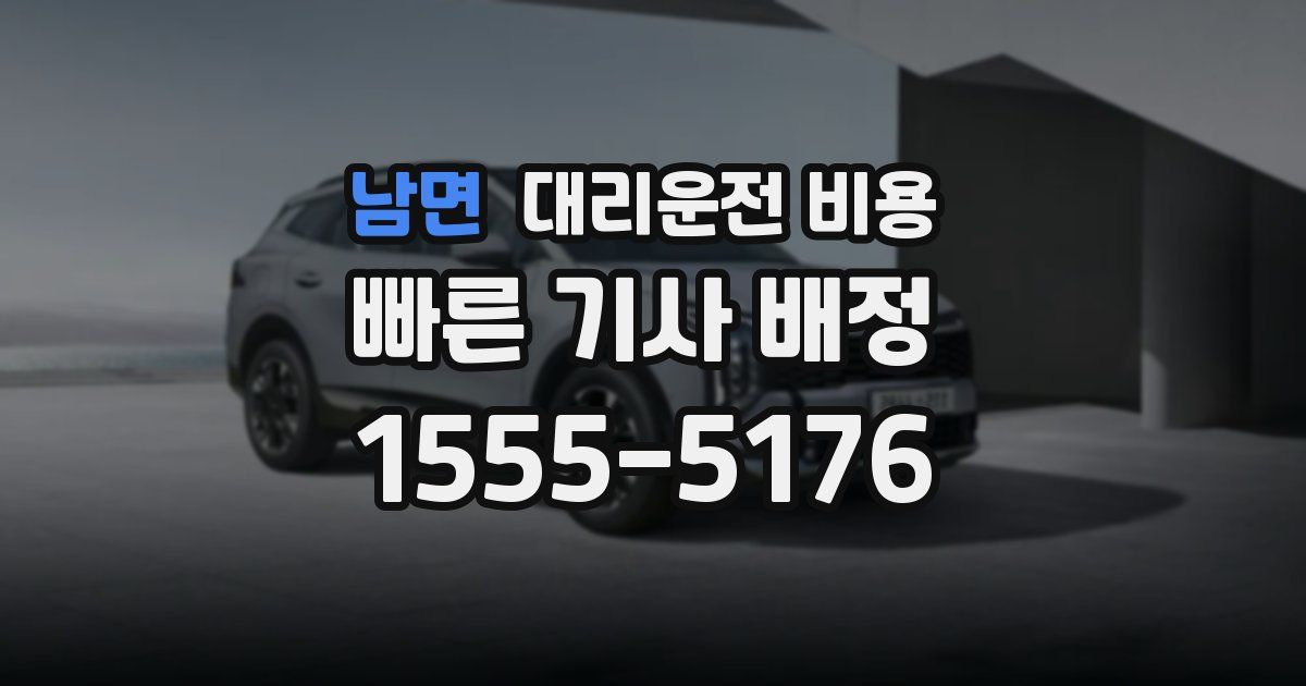남면 대리운전 가격
