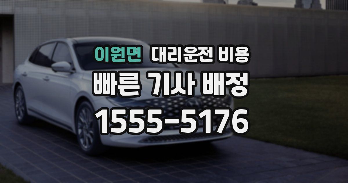 이원면 대리운전 가격