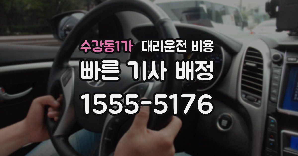 수강동1가 대리운전 가격