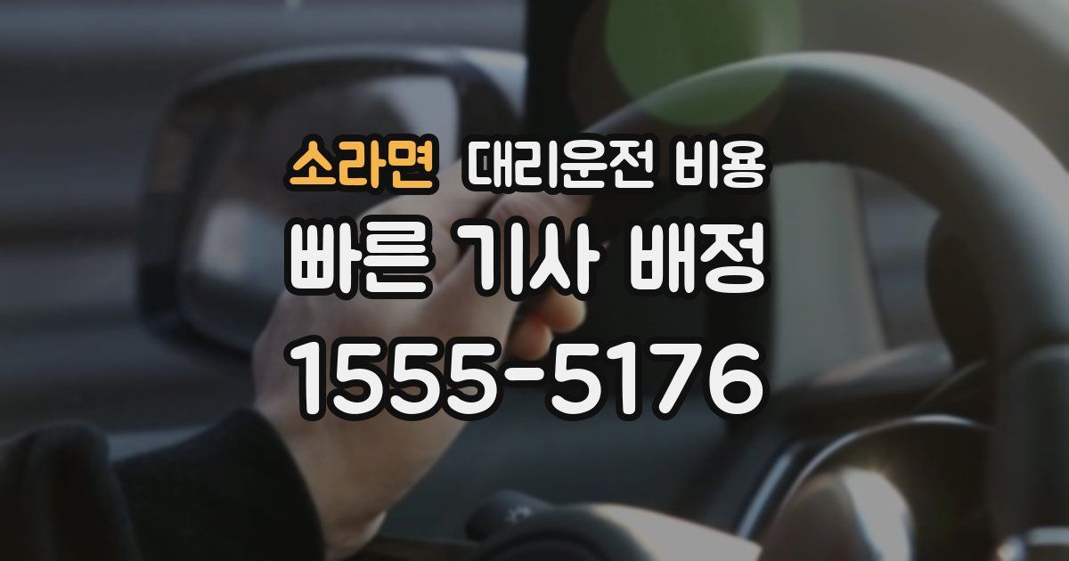 소라면 대리운전 가격