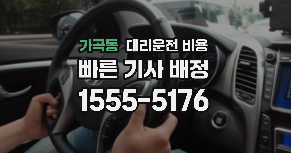가곡동 대리운전 가격