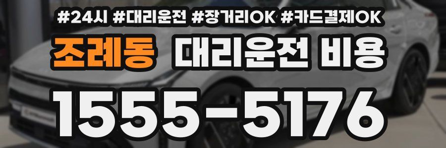 조례동 대리운전 비용