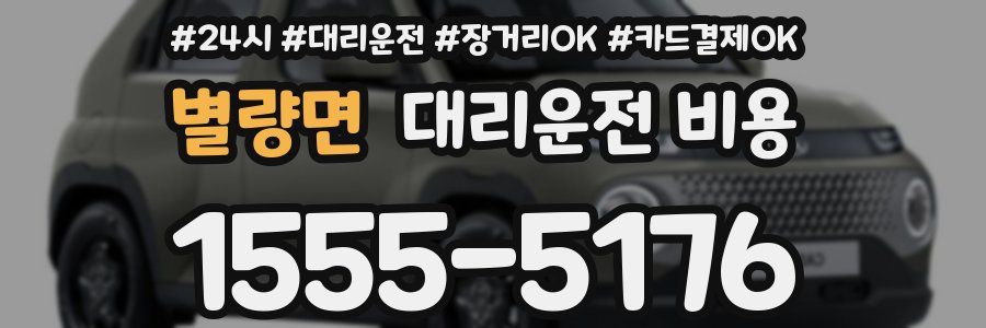 별량면 대리운전 비용
