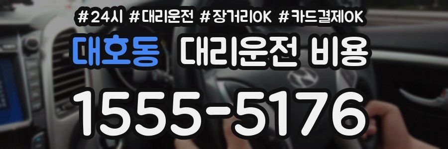 대호동 대리운전 비용