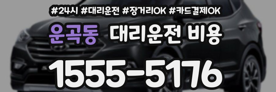 운곡동 대리운전 비용