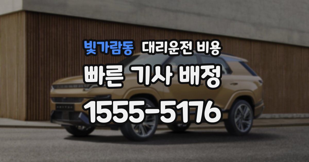 빛가람동 대리운전 가격