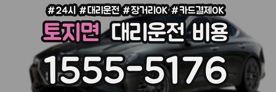 토지면 대리운전 비용