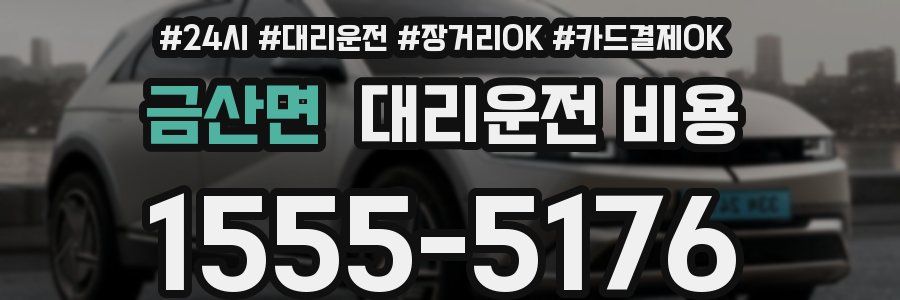 금산면 대리운전 비용